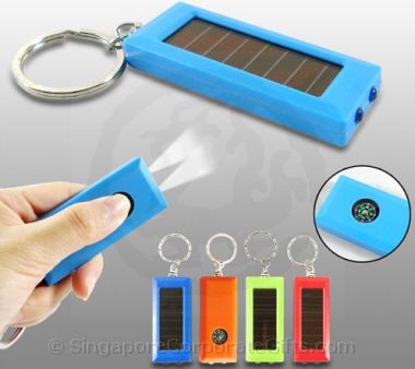 Keychain with torch light using solar energy